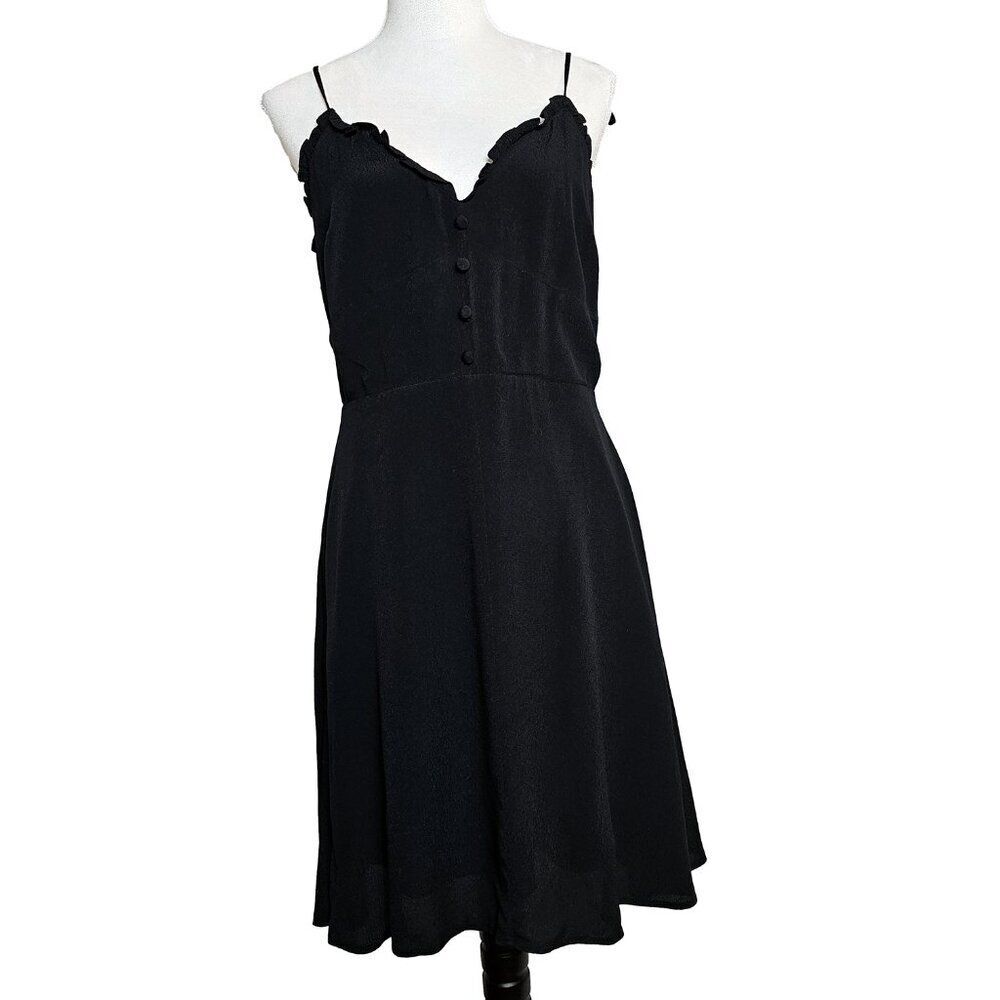 Gianni Bini XL Spaghetti Strap Fit and Flare Little Black Dress NWT